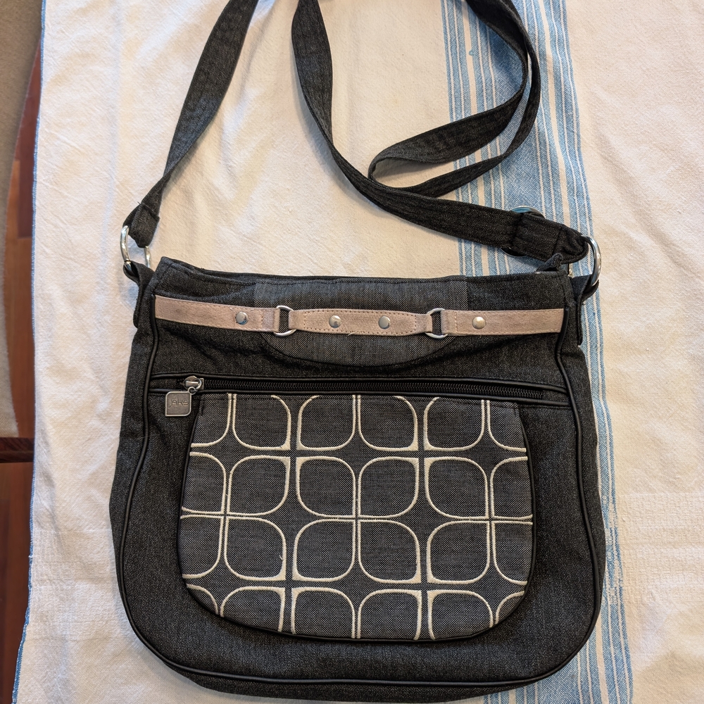 Stylish Black and Gray Crossbody Bag